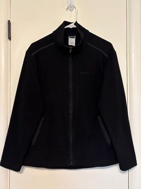 Patagonia #30232 Women's El Capilene Full-Zip Fleece Jacket L Black Logo Pockets